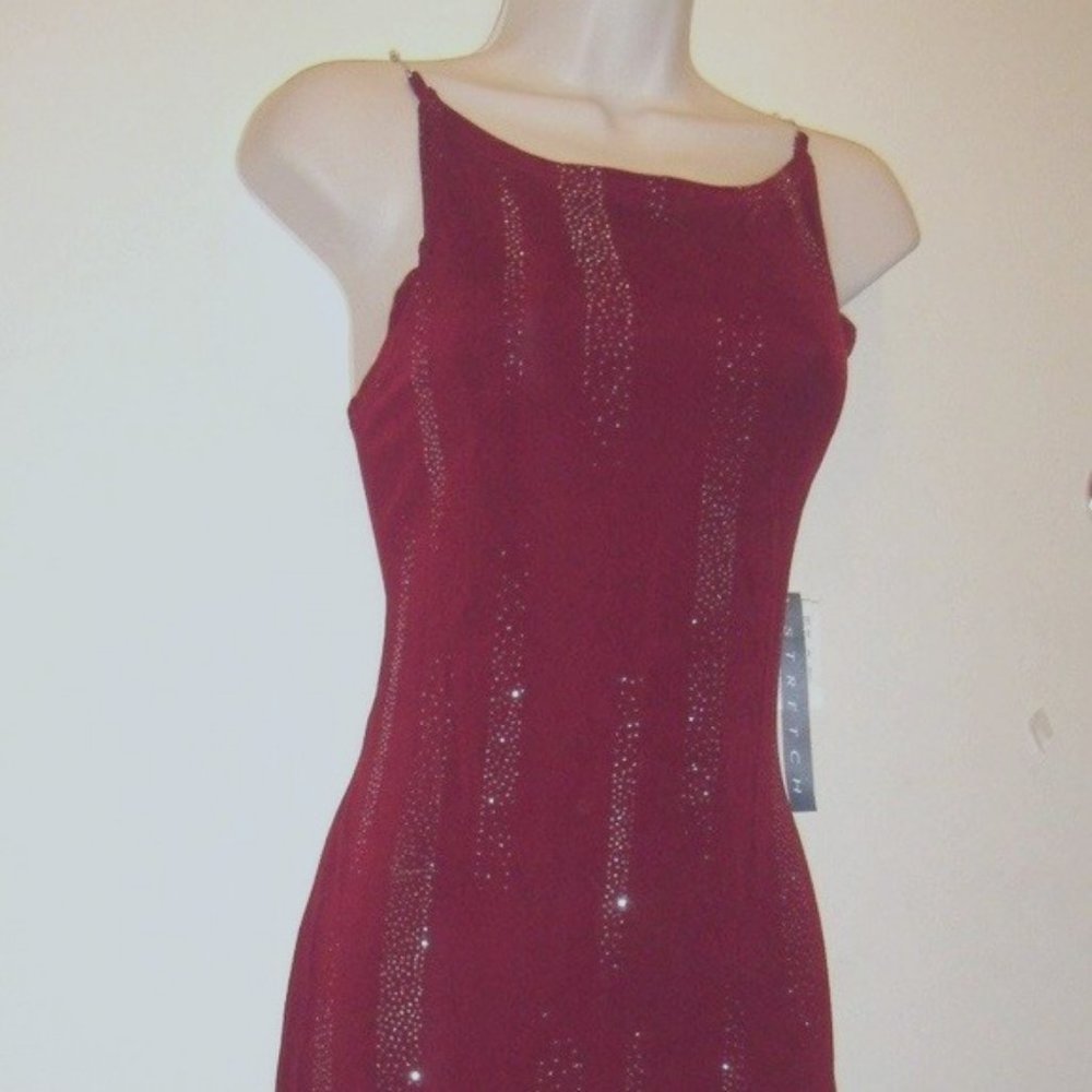 Vintage Faux Pearls Jewelry Spaghetti Straps Dress